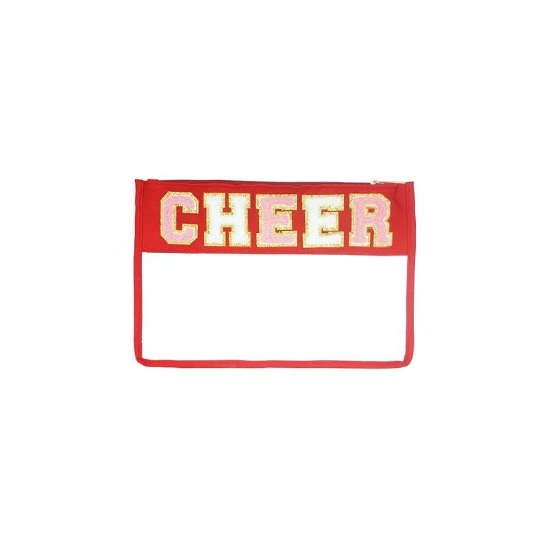 Cheer Makeup Bag with Chenille Lettering - Perfect Cosmetic &