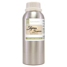 Styrax Benzoin – 8 fl oz (237 ml) Aluminum Bottle w/Plug Cap – 100% Pure Essential Oil – GreenHealth