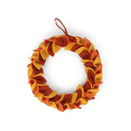 Én Gry & Sif Autumn Door Wreath, Hand-Made & Fair Trade Felt Wreath, Scandinavian Decoration, Door Wreath in Bright Autumn Colours, Diameter 31 cm
