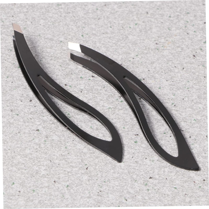 Angoily 2pcs Stainless Steel Eyebrow Tweezers Removal Tool for Men