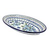 Blue Rose Polish Pottery Nature Small Oval Platter