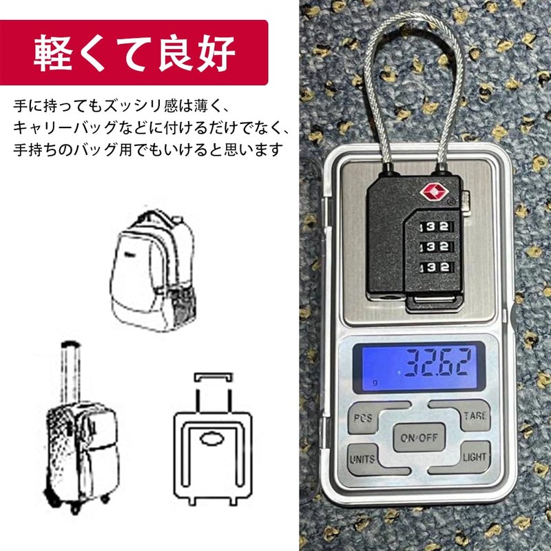 Lock Padlock Travel Dial Wire Lock PIN for Luggage, Suitcase,