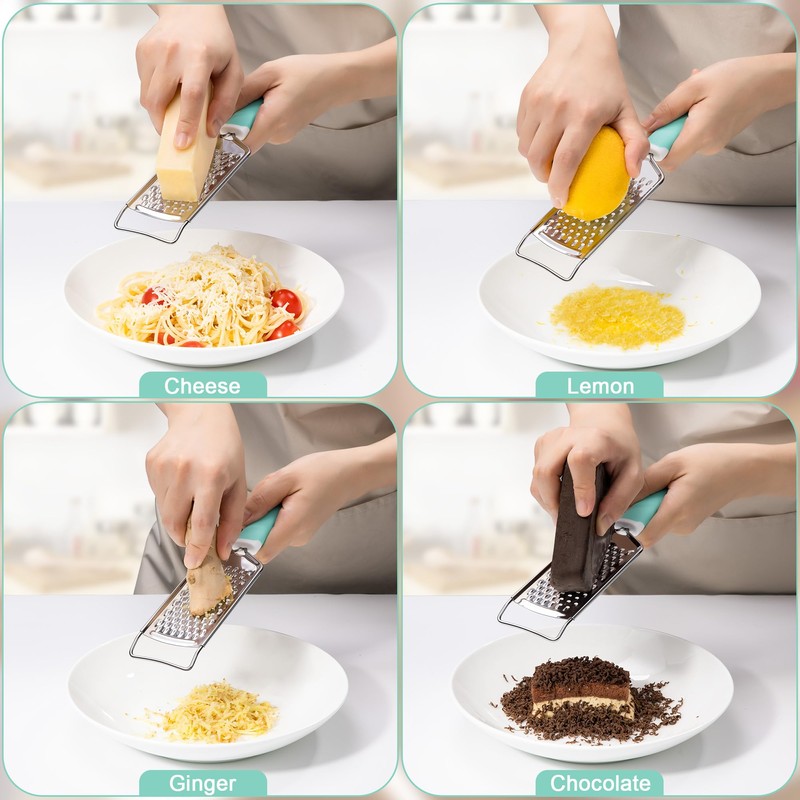 Rainspire Professional Cheese Graters for Kitchen Stainless Steel Handheld, Metal