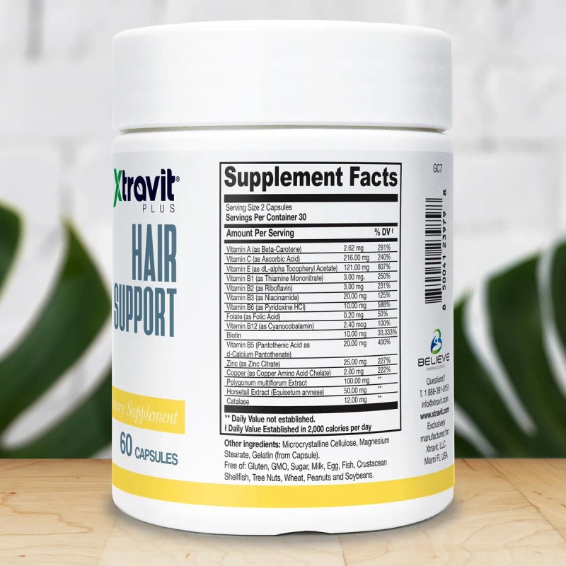 Xtravit Suplemento Para Crecimiento Capilar 60 Cápsulas