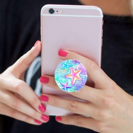 Vernigh (6 Pack Collapsible Cell Phone Grip for Smartphones,Mobile Expanding Cellphone Holder Kicktand for Phone - Colorful Patternl