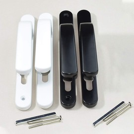 UPVC Lever Sprung Door Handle Set, 92PZ / 85 PZ Screw Centres Double Glazing Pair Set for Home Security Indoor Room White