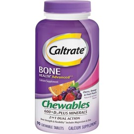 Caltrate Calcium & Vitamin D3 Supplement 600+D3 Plus Minerals Chewable...