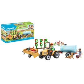 Playmobil Tractor with Trailer and Water Tank
