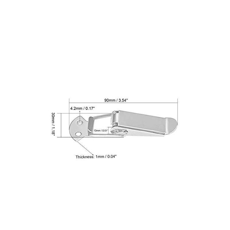 sourcing map Spring Loaded Toggle Latches, 90mm Length Stainless Steel