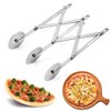 TopHomer 3 Wheel Stainless Steel Pizza Cutter Adjustable Expanded 3