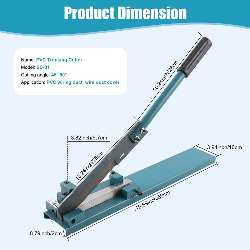 CDZHLTG Wire Duct Cutter, Manual PVC Trunking Cutter Tool for