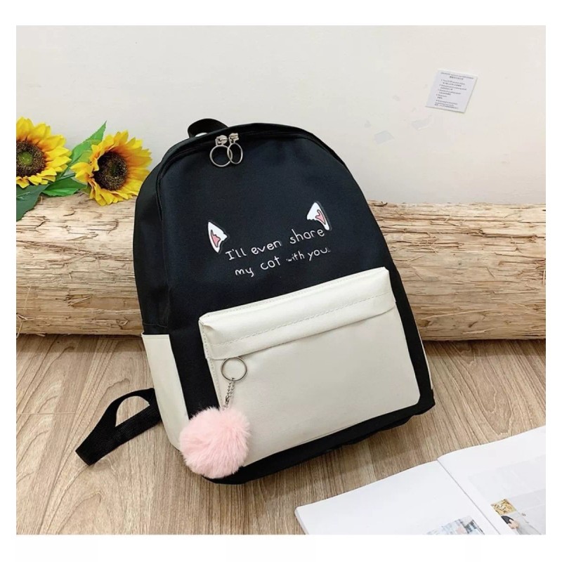 Yuqing Mochila Lindas Orejas De Gato Escolar Y Moderno De