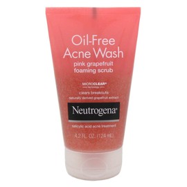 Neutrogena Acne Wash Pink Grapefruit Foaming Scrub 4.2 Ounce (124ml) (Pack of 6)
