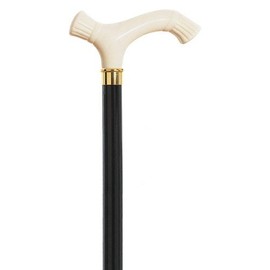Churchill Walking Cane, Fritz Handle with Ivory Patina Finish.