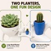 Funny Plant Pots, Lazy Guy Face Planter, Succulent Pot, Unique