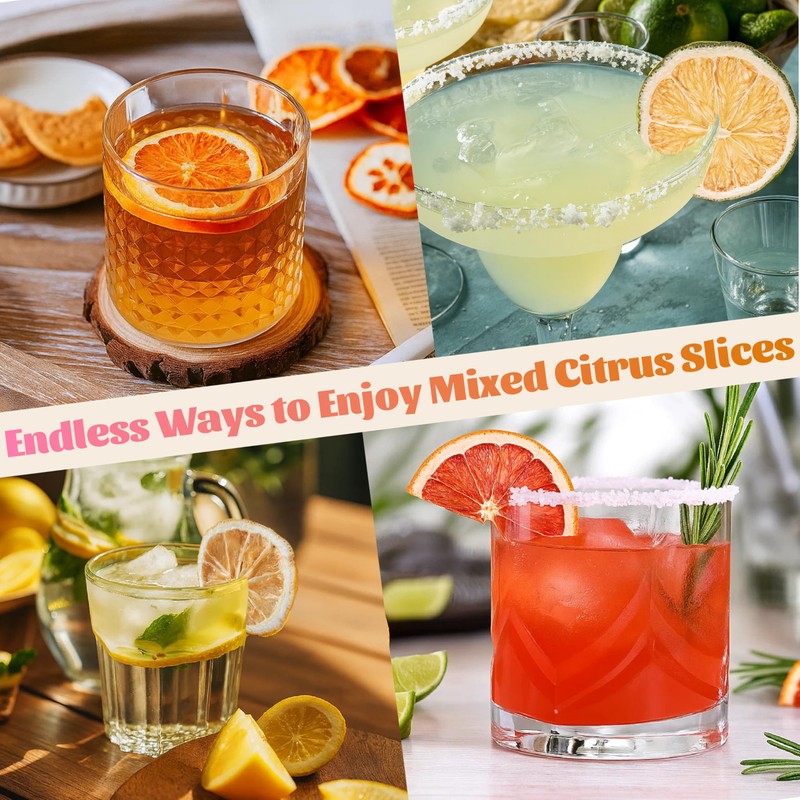 70+ Mixed Dried Citrus Slices – 4 Varieties of Dehydrated