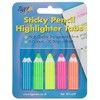 Tiger Sticky Pencil Highlight Tabs Index Flags - Multicolored Letter