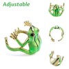 HJZHI 4-Piece Tree Frog Ring Set, Adjustable Children's Rings Jewellery,