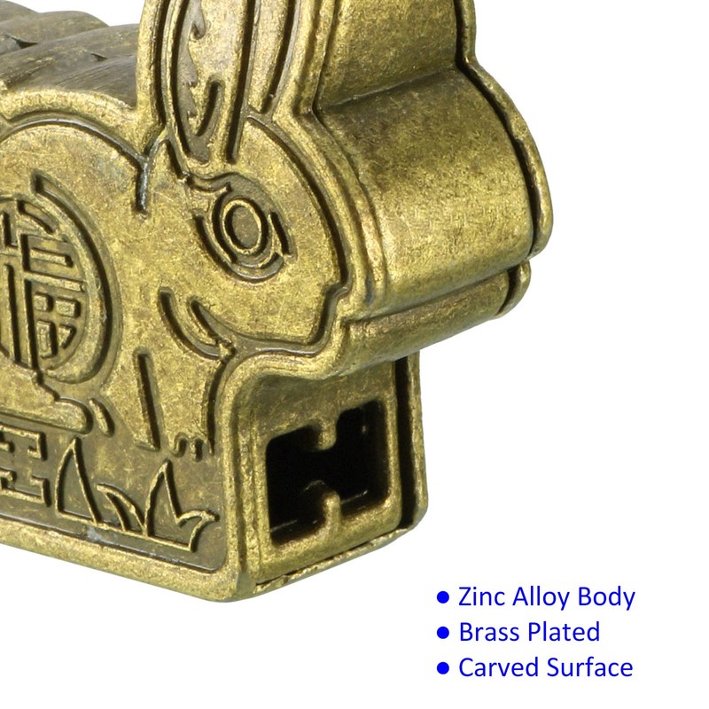 M METERXITY Retro Padlock - Boxes Padlock Chinese Age Style