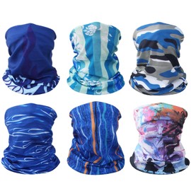 kilofly 6/8 pc Multi-purpose Seamless Headwear Bandanas Mixed Set Value Pack