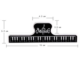 WOGOD Music Book Clip Music Page Holder - Book Page Holde L Size (Black)