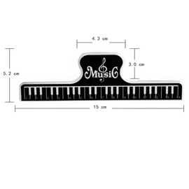WOGOD Music Book Clip Music Page Holder - Book Page Holde L Size (Black)