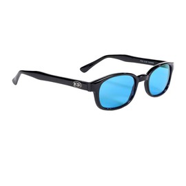 Pacific Coast Original KD's Biker Sunglasses (Black Frame/Turquoise Lens)