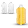 MT Products PET Empty Clear Plastic Juice Bottle with Cap,