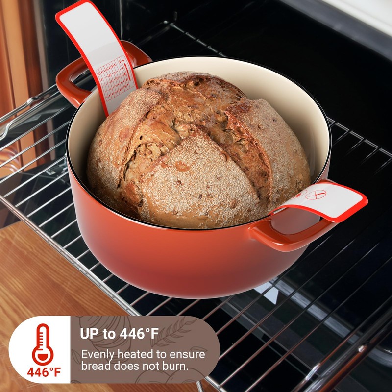 Tecfino 3 PCS Silicone Bread Slings for Dutch Oven, Reusable