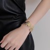 Flower Bracelet for Women Gold Cuff Chunky Bracelet for Women