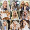 EnthayPow Clip in Hair Extensions Real Human Hair，Platinum Blonde Hair