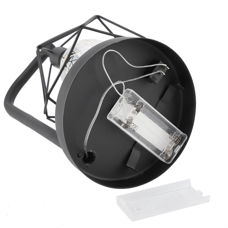 Iron Frame Dining Table Lamp Bedroom Retro Simple Romantic Night