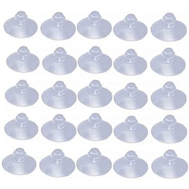 bnafes 30mm/1.2" Furniture Desk Glass Rubber Transparent Anti-Collision Suction Cups Sucker Hanger Pads for Glass Plastic Without Hooks, Pack of 25