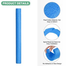 M METERXITY Pack of 2 Pipe Insulation Foam Tube, 25 mm (2/32 Inch) ID 60 mm OD 25 Inch Foam Pipe Protective Cover, Multi-Purpose Soft Foam Hose for Ice Rink, Bumper/Handle [Blue]