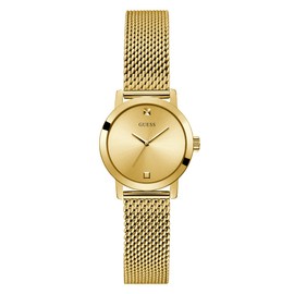 GUESS Ladies 25mm Watch - Gold Tone Bracelet Gold Tone Case Champagne Dial