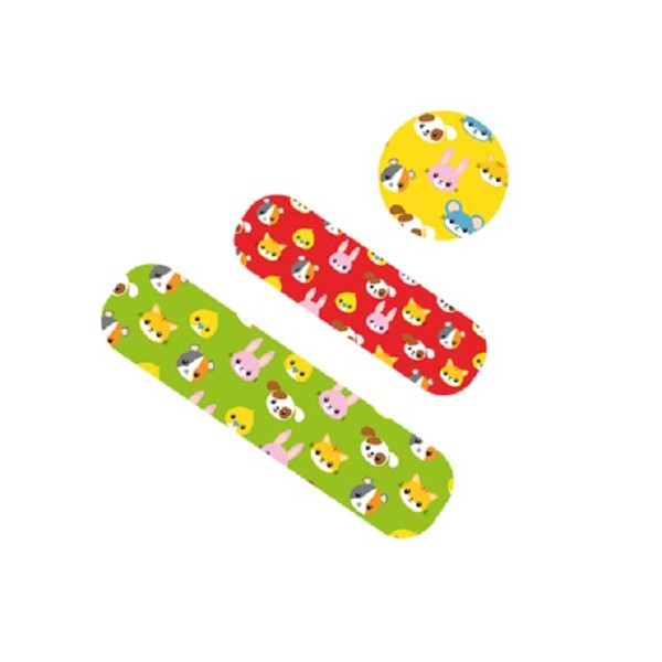 60 x Animal Children's Plasters Assorted Sizes Various Animal Prints Colours
