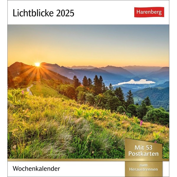 Lichtblicke Postkartenkalender 2025 - Wochenkalender mit 53 Postkarten: Kalender zum