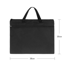 ITODA A4 File Bag Zipper Document Pouch with Handle, Business Filing Briefcase Holder Storage Organizer Portable Travel 2 Compartments Sorting Handbag for Office
