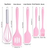 Cooking Spatula Set Silicone Baking Scraper Heat Resistant Egg Beater