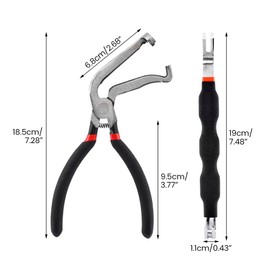 2Pcs Electrical Disconnect Pliers 60 Degree Electrical Connector Separator Automotive Electrica-l Connector Pliers for Long Spark, Fuel Line & Push Tab Style Plugs(Black)