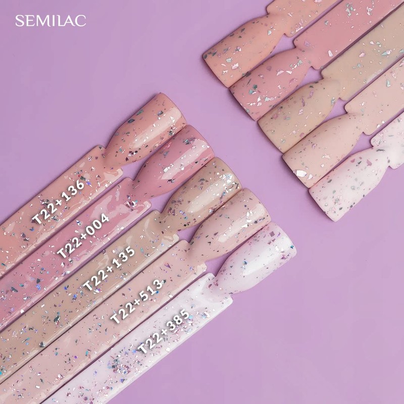 T22 Semilac UV Nagellack Top Flower Flakes 7 ml