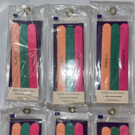 Glam Squad Lot Of (6) GSQ by GLAMSQUAD 3 Pack Salon Boards - Medium Grit (New) MSRP:$60+