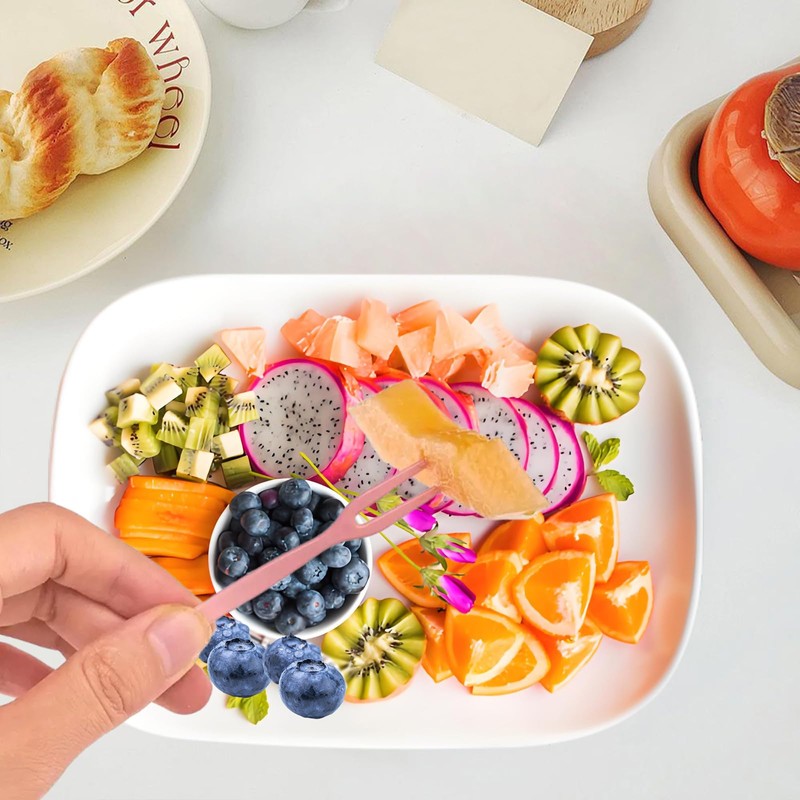 150 Pcs Disposable Plastic Forks Beautiful Mini Fruit Forks Bistro