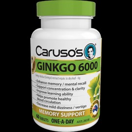 Caruso's Buy Caruso's Ginkgo 6000 60 Tablets Online | Chempro Chemists