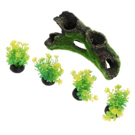 Mipcase 5Pcs Aquarium Decorations Simulation Grass Fish Tank Ornaments Premium Aquarium Accessories for Fresh Salt Water for Pet Hiding Spots and Home Decor