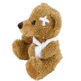 Peluche Ours avec Réadaptation Association, 21 cm, kranker Teddy, peluche en peluche ours marron
