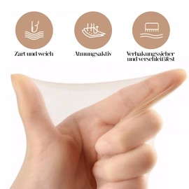 SIWOKJJO 20 Paar Kniestrümpfe Damen, Helle Hautfarben, Transparente Lange Strümpfe, Nylon Hautfarbene Kniestrümpfe, Transparente Nylonstrümpfe Damen