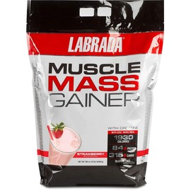 Labrada Nutrition Muscle Mass Gainer, Strawberry, 12 Pound