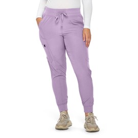 Monarch Uniforms Womens Jogger Scrubs Ribbed Jogger Scrub Pants for Women-(Lavender)-L