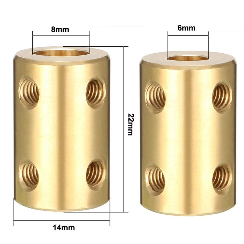 sourcing map 6 mm to 8 mm Bore Rigid Coupling